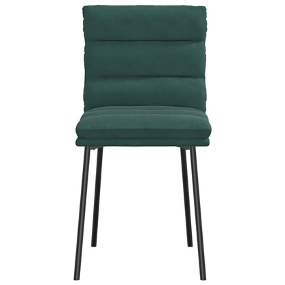Cadeiras de jantar 2 pcs veludo verde-escuro