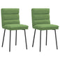 Cadeiras de jantar 2 pcs veludo verde-claro