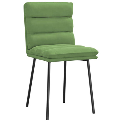 Cadeiras de jantar 2 pcs veludo verde-claro