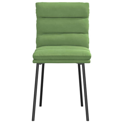 Cadeiras de jantar 2 pcs veludo verde-claro