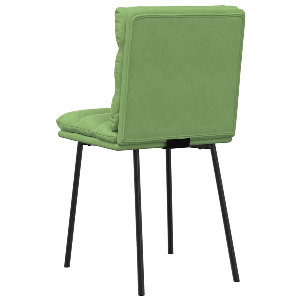 Cadeiras de jantar 2 pcs veludo verde-claro
