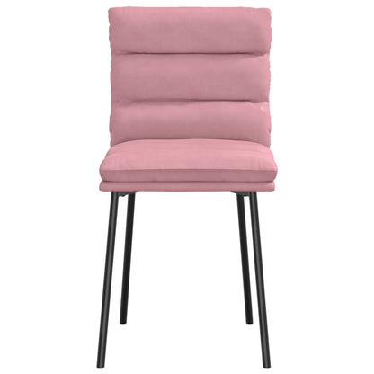Cadeiras de jantar 2 pcs veludo rosa