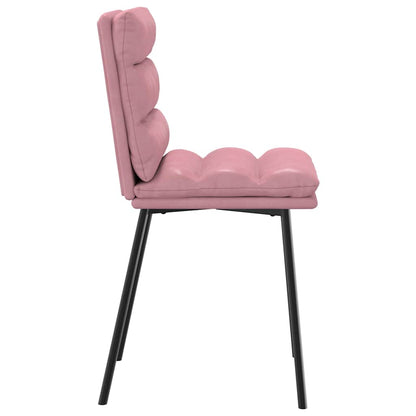 Cadeiras de jantar 2 pcs veludo rosa