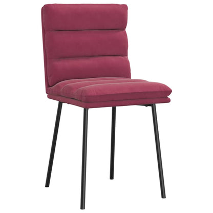 Cadeiras de jantar 2 pcs veludo vermelho tinto