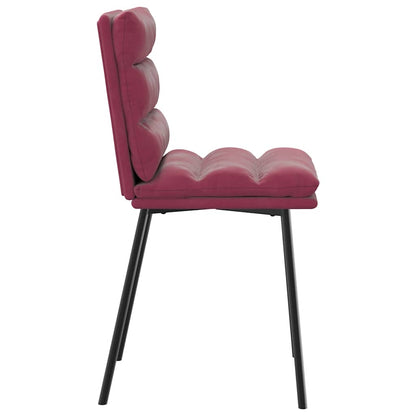 Cadeiras de jantar 2 pcs veludo vermelho tinto