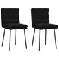 Cadeiras de jantar 2 pcs veludo preto