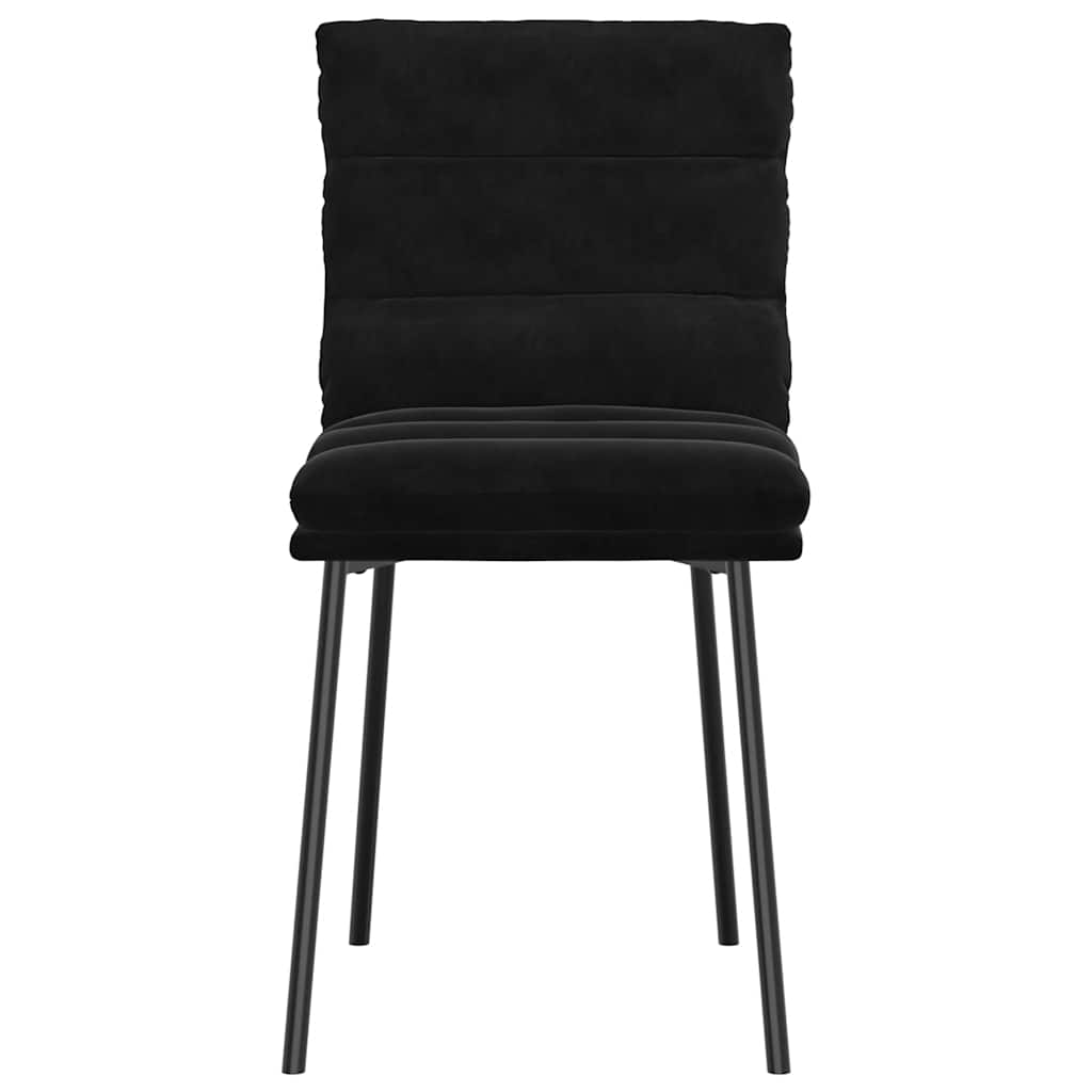 Cadeiras de jantar 2 pcs veludo preto