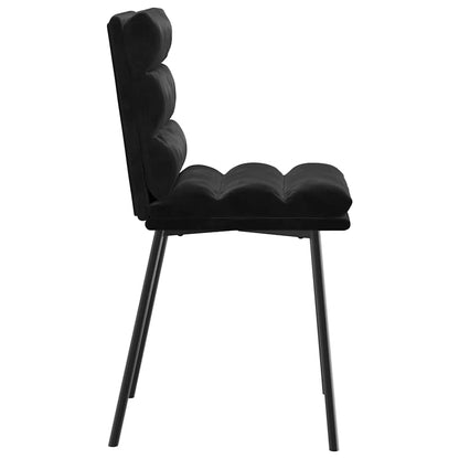 Cadeiras de jantar 2 pcs veludo preto