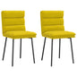 Cadeiras de jantar 2 pcs veludo amarelo