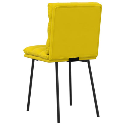 Cadeiras de jantar 2 pcs veludo amarelo