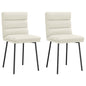 Cadeiras de jantar 2 pcs veludo cor creme
