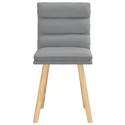 Cadeiras de jantar 2 pcs tecido cinzento-claro