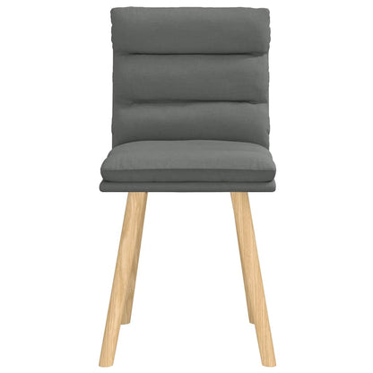 Cadeiras de jantar 2 pcs tecido cinzento-escuro