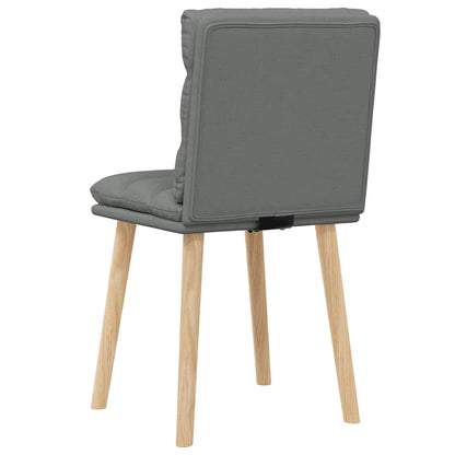 Cadeiras de jantar 2 pcs tecido cinzento-escuro