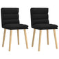 Cadeiras de jantar 2 pcs tecido preto