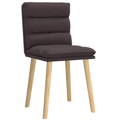 Cadeiras de jantar 2 pcs tecido castanho-escuro