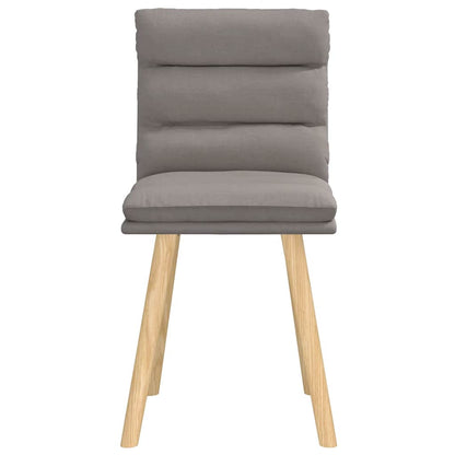 Cadeiras de jantar 2 pcs tecido cinzento-acastanhado