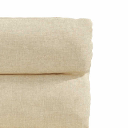 Cadeiras de jantar 2 pcs tecido cor creme