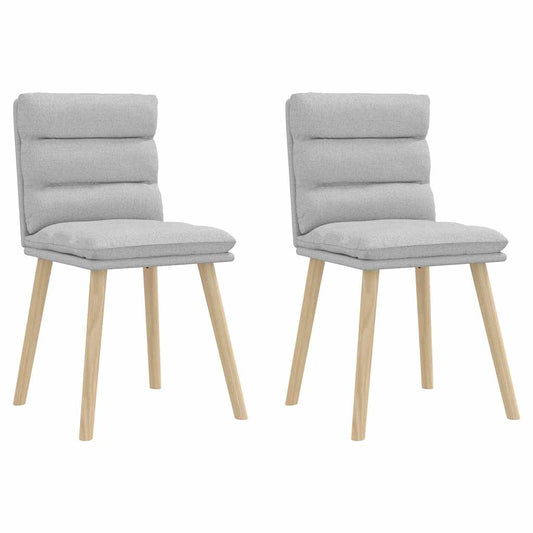 Cadeiras de jantar 2 pcs tecido cinza nuvem