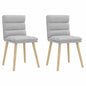 Cadeiras de jantar 2 pcs tecido cinza nuvem