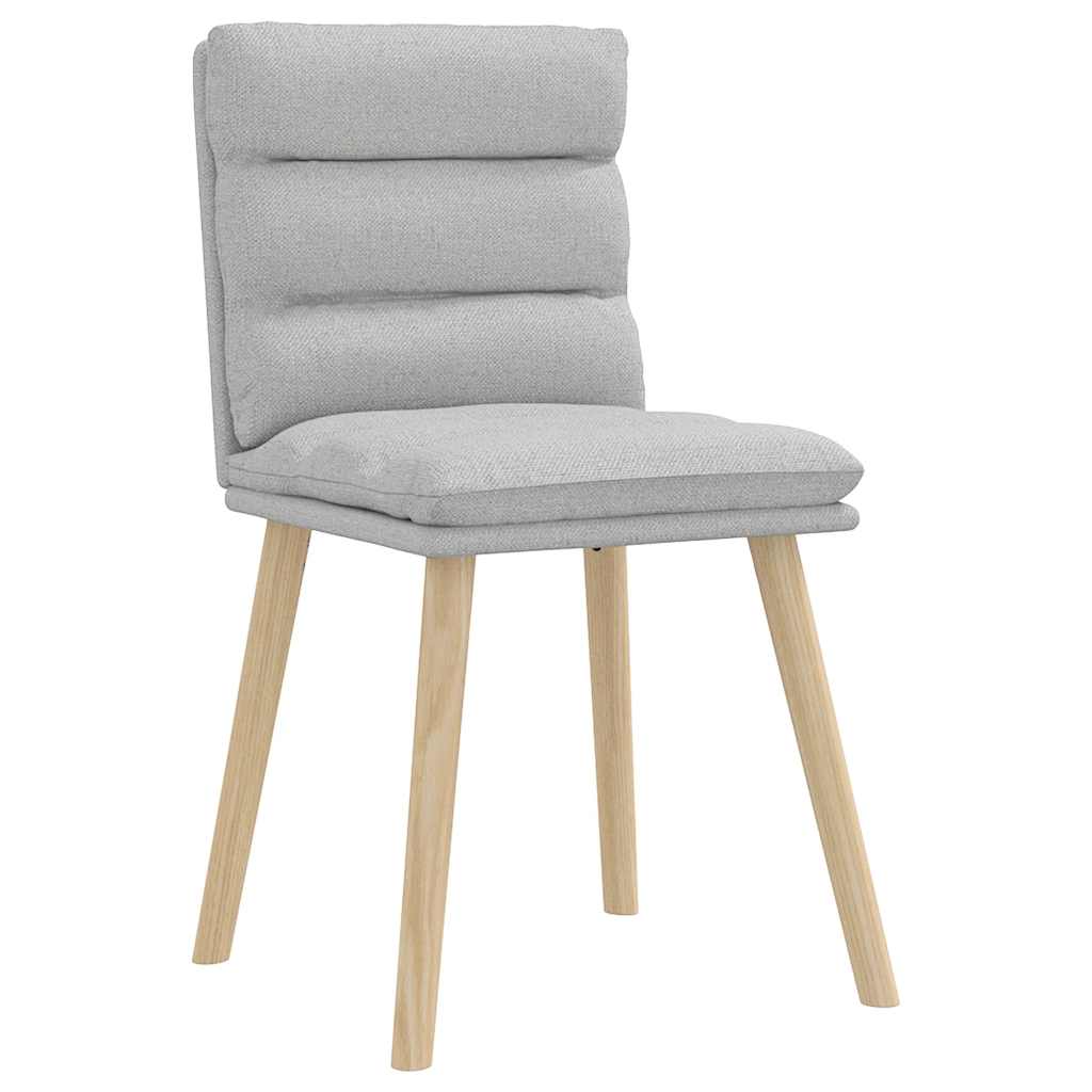 Cadeiras de jantar 2 pcs tecido cinza nuvem