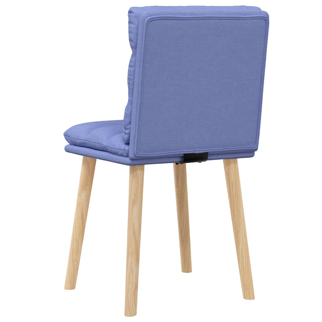 Cadeiras de jantar 2 pcs Jeans Tecido Azul