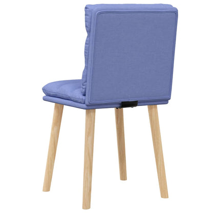 Cadeiras de jantar 2 pcs Jeans Tecido Azul
