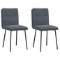 Cadeiras de jantar 2 pcs veludo cinzento-escuro