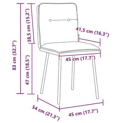 Cadeiras de jantar 2 pcs veludo cinzento-escuro