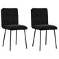 Cadeiras de jantar 2 pcs veludo preto