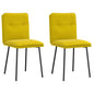 Cadeiras de jantar 2 pcs veludo amarelo