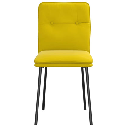 Cadeiras de jantar 2 pcs veludo amarelo