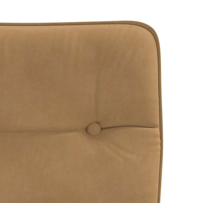 Cadeiras de jantar 2 pcs veludo castanho