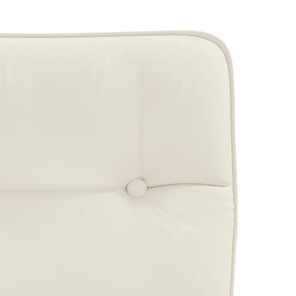 Cadeiras de jantar 2 pcs veludo cor creme