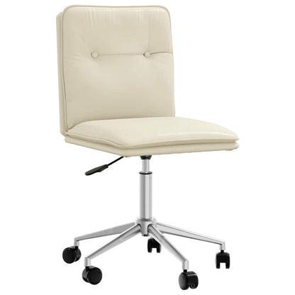 Cadeira de jantar couro artificial cor creme