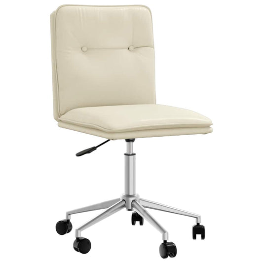 Cadeira de jantar couro artificial cor creme