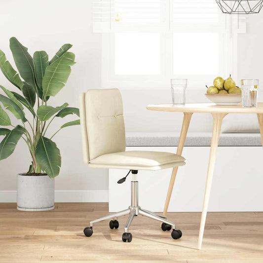 Cadeira de jantar couro artificial cor creme