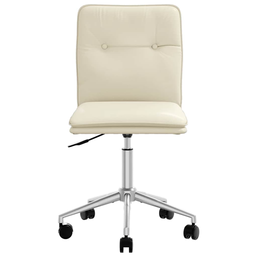 Cadeira de jantar couro artificial cor creme