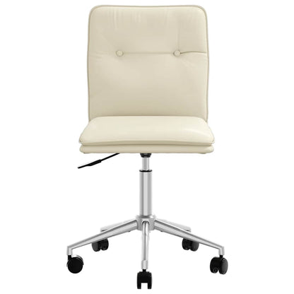 Cadeira de jantar couro artificial cor creme
