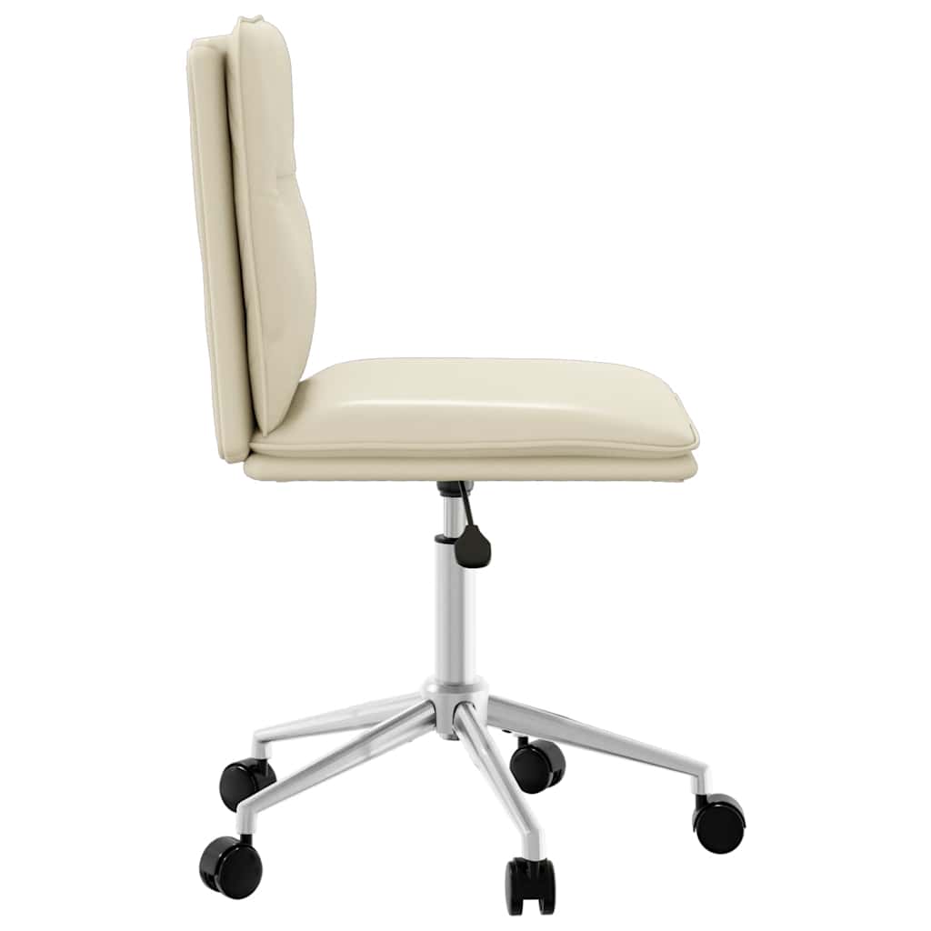 Cadeira de jantar couro artificial cor creme
