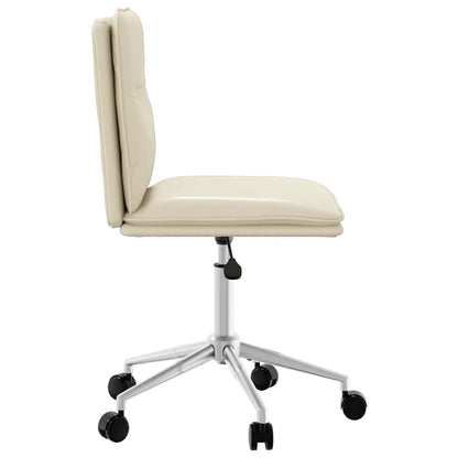 Cadeira de jantar couro artificial cor creme