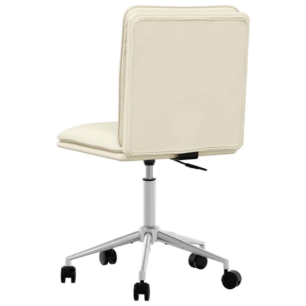 Cadeira de jantar couro artificial cor creme