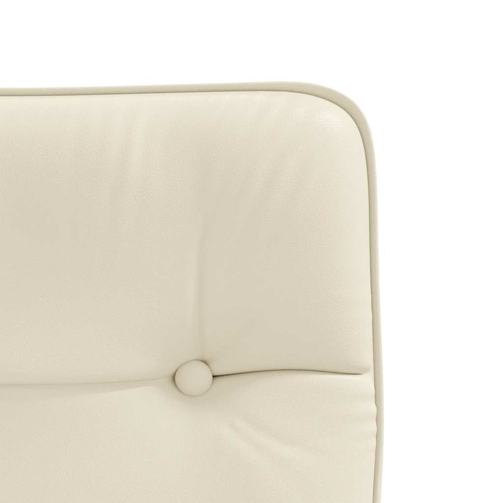 Cadeira de jantar couro artificial cor creme