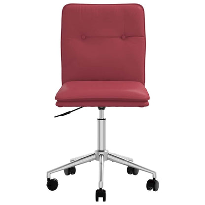 Cadeira de jantar couro artificial vermelho tinto