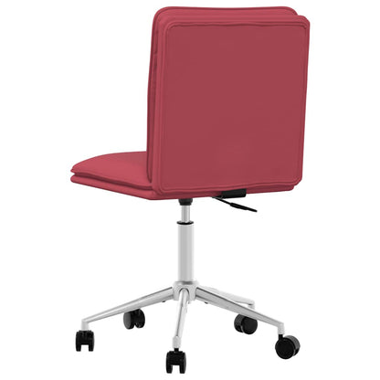 Cadeira de jantar couro artificial vermelho tinto
