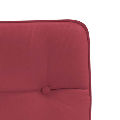 Cadeira de jantar couro artificial vermelho tinto