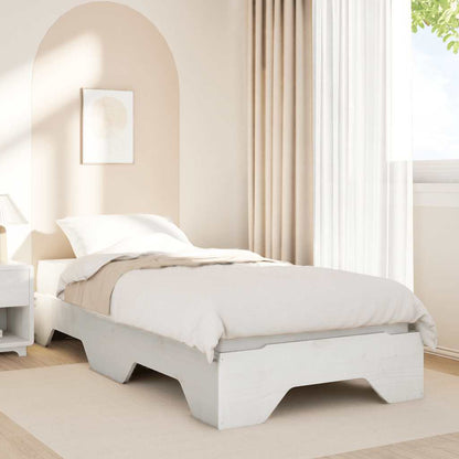 Cama sem colchão empilháveis 75x190 cm madeira maciça branco