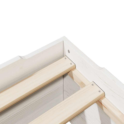Cama sem colchão empilháveis 75x190 cm madeira maciça branco