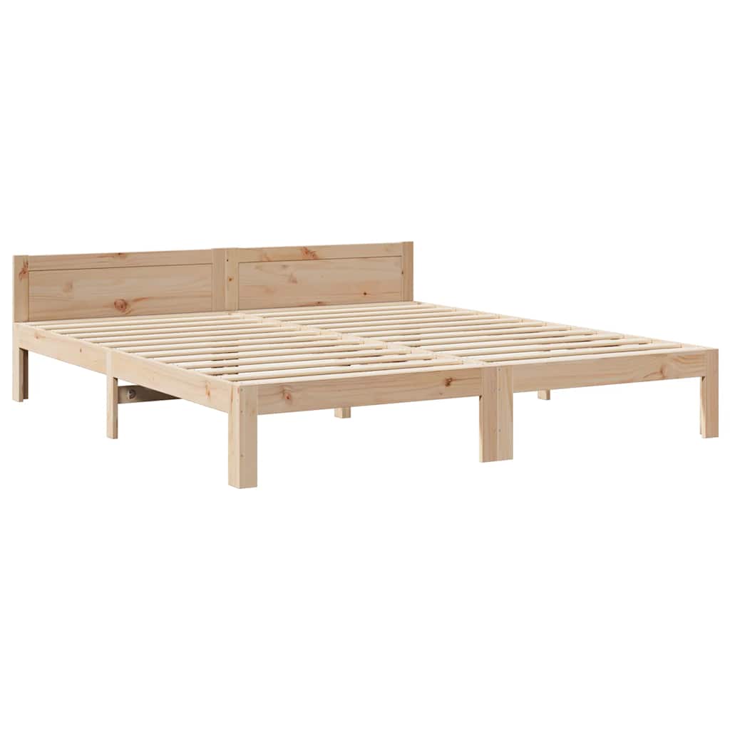 Cama sem colchão 160x200 cm madeira de pinho maciça