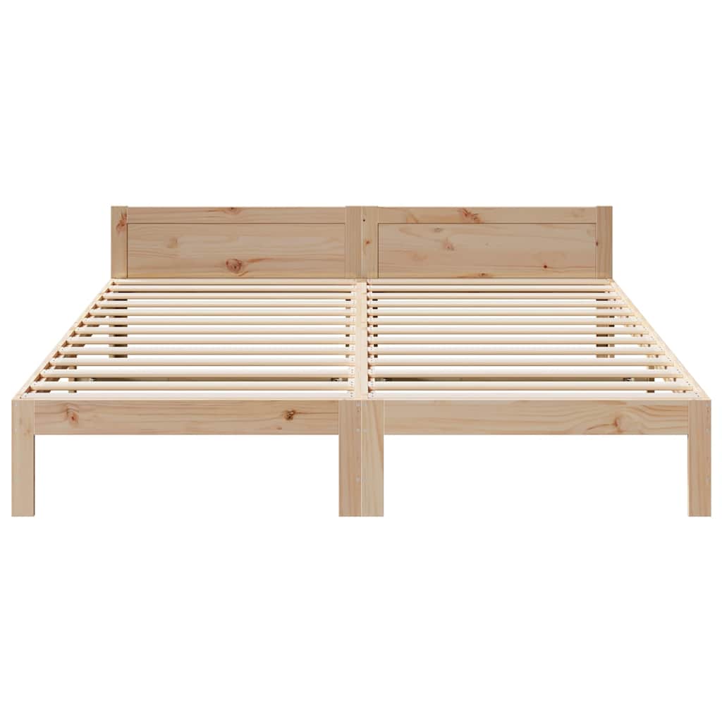 Cama sem colchão 160x200 cm madeira de pinho maciça
